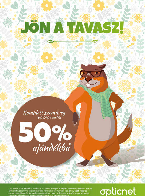 Jön a tavasz! – 50% ajándékba